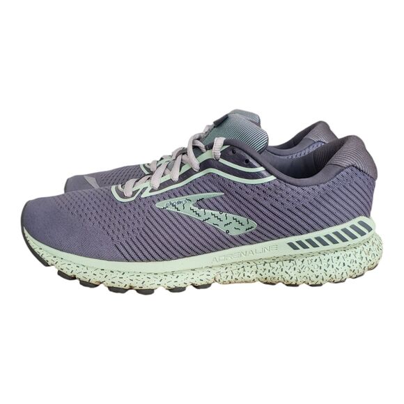 Brooks Shoes Adrenaline 20 GTS XX Women's Size 12 Gray Green Running Low Top - Picture 1 of 11